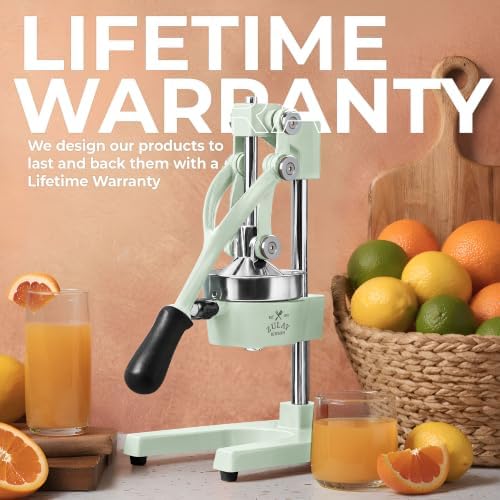 Zulay Kitchen Cast Iron Juicer, Orange Manual Juicer, Citrus Press, Mist - Image 6