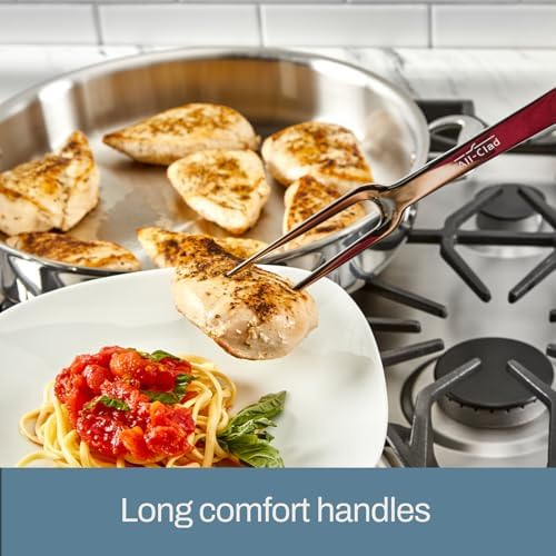 All-Clad 5-Piece Stainless Steel Kitchen Utensil Set – Includes Ladle, Solid Spoon, Slotted Spoon, Turner & Storage Caddy – Heavy-Gauge, Ergonomic, Dishwasher Safe, Silver (Pack of 2) - Image 6