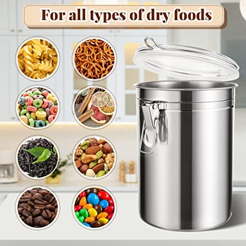 Lallisa 12 Pcs 62 Fl oz Stainless Steel Kitchen Canisters - Image 3