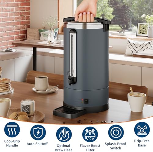 100 Cup Coffee Urn, 14 l Large Commercial Coffee Maker - Image 5