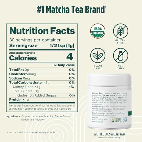 Jade Leaf Ceremonial Grade Matcha Powder, 30g / 1.06oz Tin - Image 2