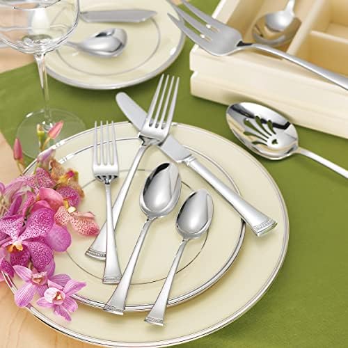 Lenox Portola 65-Piece 18/10 Silverware Set for 12, Flatware - Image 5