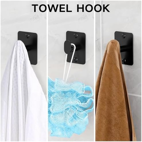 KLJKPA 10-Piece Bathroom Accessories Set, 24 inch Towel Bar - Image 5