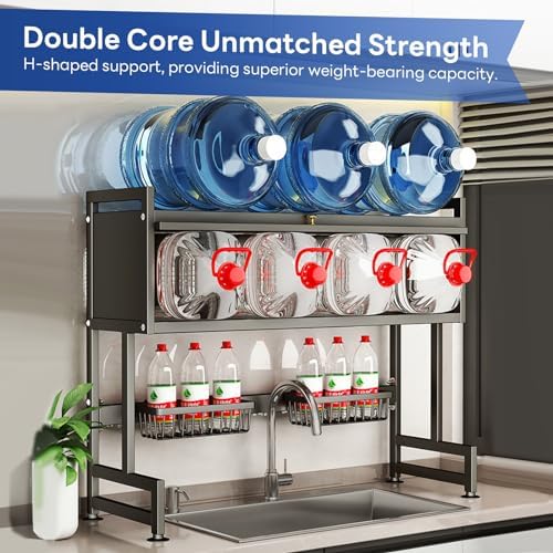 Hdrriozu Over the Sink Dish Drainer Drying Rack 3 Tier with Cover - Image 5