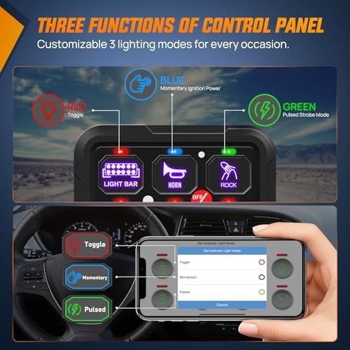 Nilight 6 Gang Switch Panel Relay System w/APP Control Automatic Dimmable - Image 5