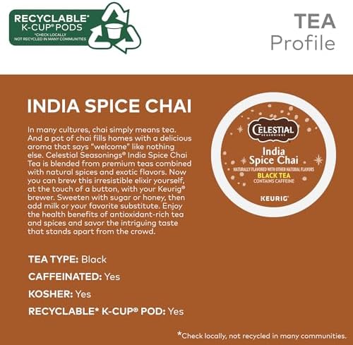 GMT14738CT - Celestial Seasonings India Spice Chai Tea K-Cups - Image 4