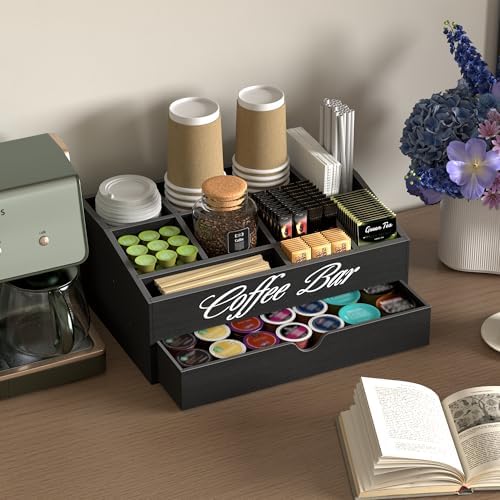 Suli 2-Tier Coffee Bar Station Organizer for Countertop,Extra large - Image 6