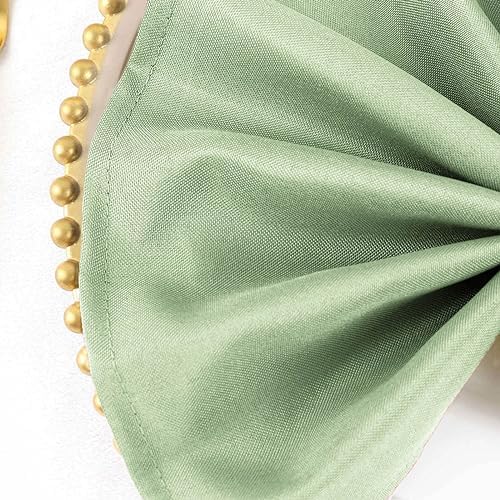 Balsa Circle 100 pcs 17-Inch Sage Green Polyester Luncheon Napkins - for Wedding Party Reception Events Restaurant Kitchen Home - Image 4