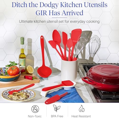 GIR: 10-Piece Silicone Ultimate Kitchen Utensils Set – Red - Image 2