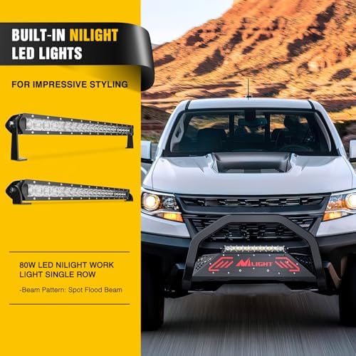 Nilight Bull Bar for 2015-2022 Chevy Colorado & GMC Canyon (Not fit ZR2) - Image 7