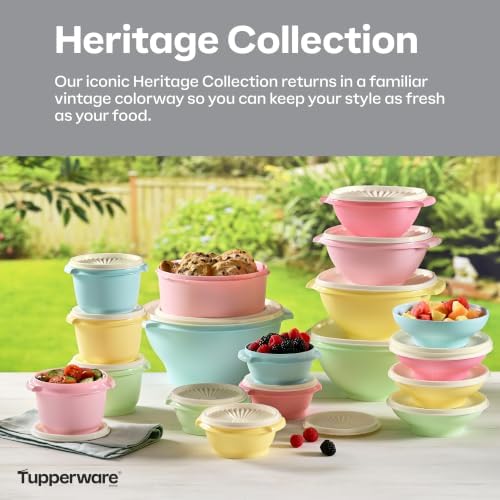 Tupperware Heritage 36-Piece Vintage Pastel Set (18 Containers + 18 Lids) - Image 4