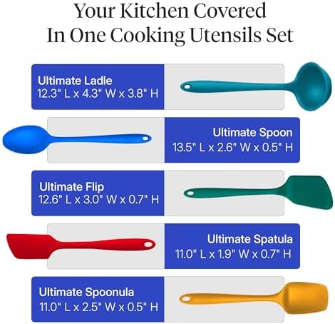 GIR: 5-Piece Silicone Ultimate Kitchen Utensils Set – Madrid - Image 3