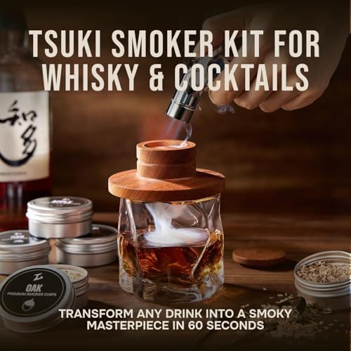 TSUKIGLASS® Bourbon Whiskey Smoker Kit with Torch, Luxury Gift for Men - Image 2