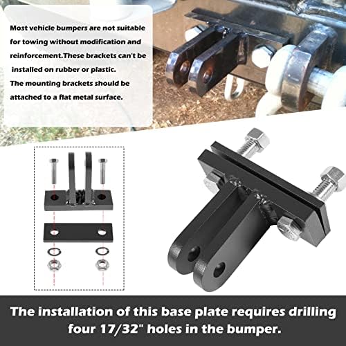 Replace for Blue Ox BX88230 Universal Bolt-On Base Plate Tow Bar Adapter Bracket Kit for Blue Ox Tow Bars Flat Towing, General Purpose Adapter Kit Fits Most Vehicles, Heavy Duty 5000 lbs Rated - Image 4