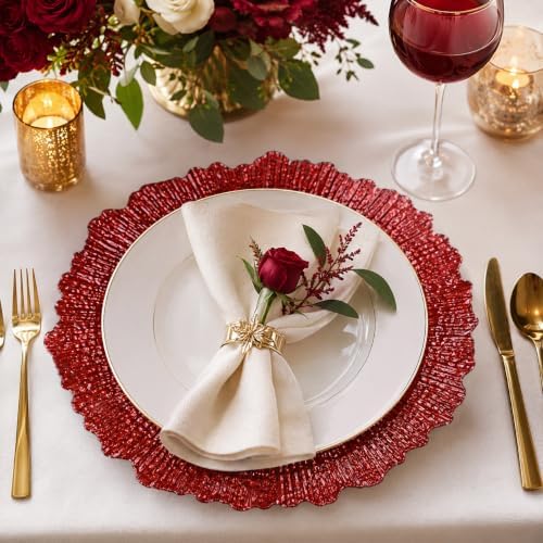 13inch Charger Plates (1, 12 Red) - Image 4