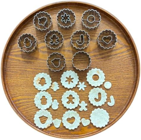 Christmas Linzer Cookie Cutter Set of 9 Biscuit Cutters Cookies Fruit Bread Cutter Jam Cookies for Children and Holidays - Image 7