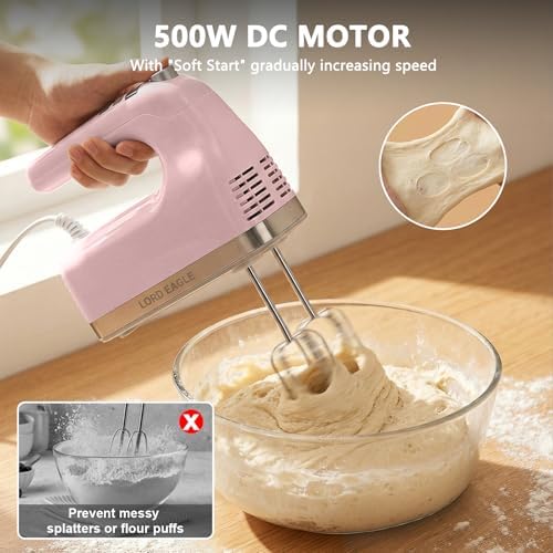 Lord Eagle 9-Speed Digital Hand Mixer Electric Handheld, 500W DC Motor - Image 7