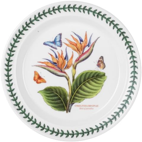 Portmeirion Exotic Botanic Garden Dinner Plate with Bird of Paradise Motif, Set of 6 by Portmeirion