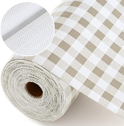 Green Gingham Drawer Liner Waterproof Non-Slip17.5IN x 10FT - Image 7