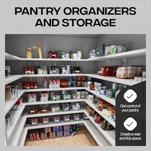ClearSpace Clear Plastic Storage Bins, Pantry & Cabinet Organizer, 6 Pack - Image 2