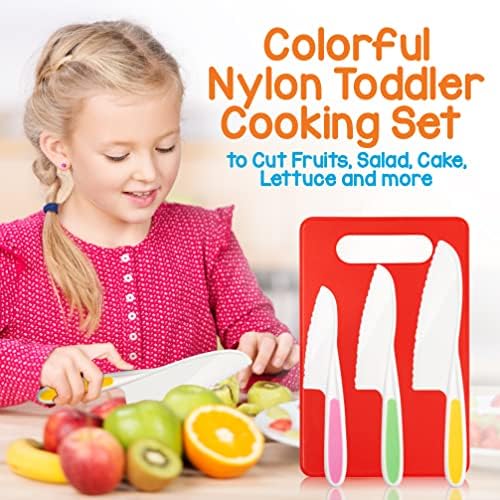 NutriChef Kids Cooking & Baking Set - Complete Cooking Set for Girls & Boys, Includes Little Chef's Apron. Kitchen Supplies, Nylon Knives, Utensils, & Baking Tools, Great Gift for Ages 4 and Up - Image 6