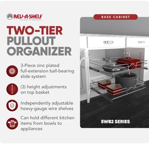 Rev-A-Shelf Pullout Organizer for Cabinets, Min Opening Width of 24" - Image 5