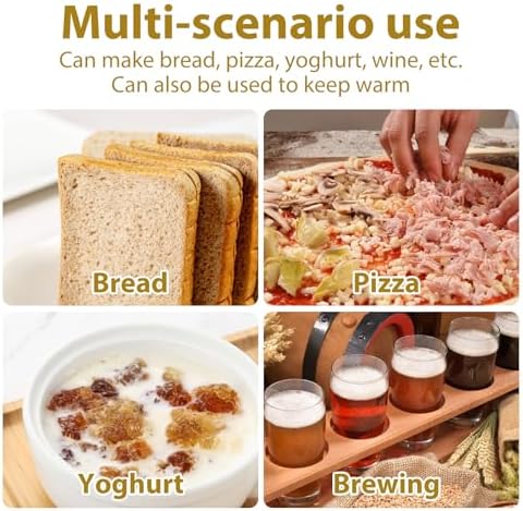 Dough Proofer with Heater, Bread Pizza Dough Proofing kit Temperature Control Proofing Accessories for Making Bread, Yogurt, Natto and Handmade Soap - Image 6