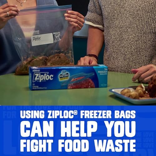 Ziploc Gallon Freezer Bags, Food Storage, Stand-Up Bottom, 28 Count - Image 5