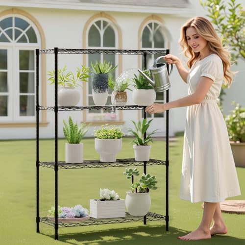 BestOffice | 4-Tier Wire Shelf | 36" x 14" x 54" | Black - Image 6
