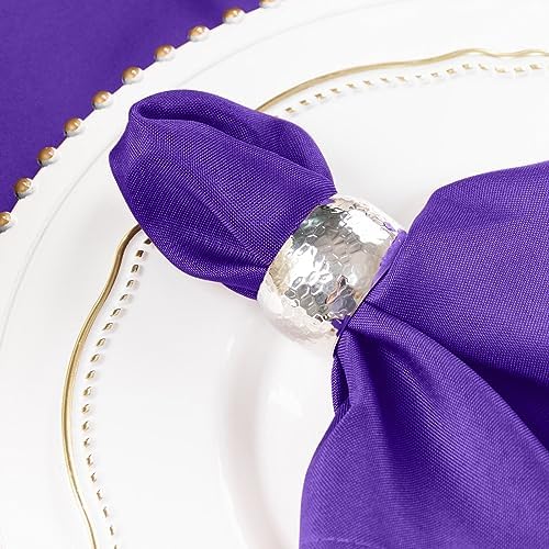 Balsa Circle 100 pcs 17-Inch Purple Polyester Luncheon Napkins - for Wedding Party Reception Events Restaurant Kitchen Home - Image 4