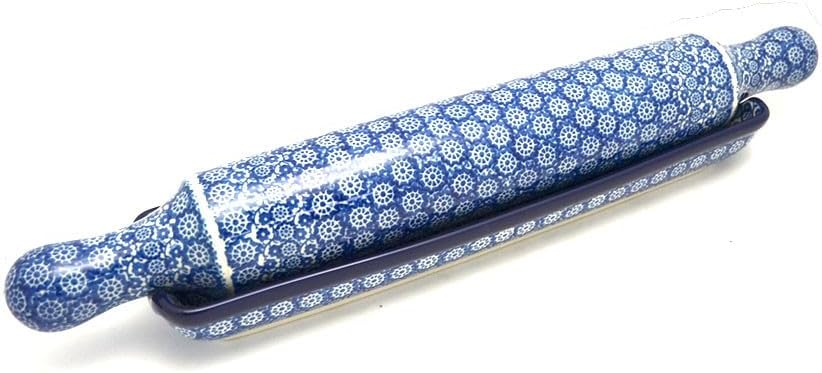 Polish Pottery Rolling Pin with Stand - Midnight by Polish+Pottery+Gallery