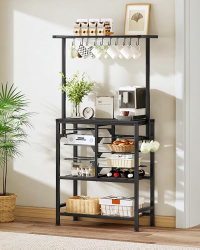 CHOEZON Pots and Pans Organizer Rack, Kitchen Bakers Rack, Multi-Tier Storage Shelf, Kitchen Island Table, Cooking Rack with Pots and Pans Storage, Black TPR60BB - Image 3