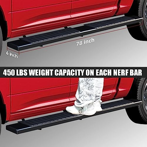 COMNOVA 6 Inches Running Boards Compatible with 2015-2026 Chevrolet Colorado/GMC Canyon Crew Cab, Running Boards & Steps for Colorado (Black) - Image 5