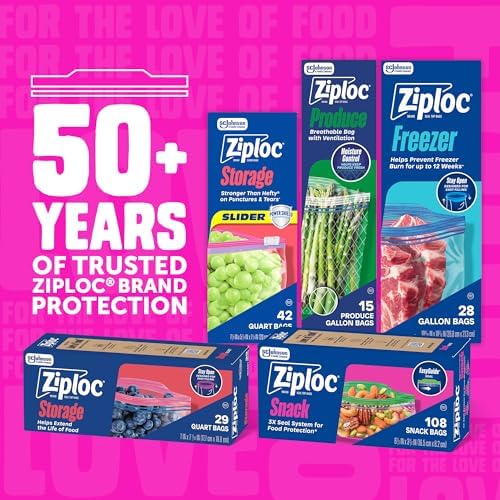 Ziploc Gallon Food Storage Bags, Stand-Up Bottom, 81 Count - Image 6