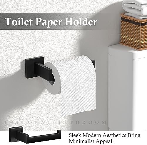 10-Pieces Matte Black Bathroom Accessories Set 23.6 Inch Towel Bar Set. - Image 4