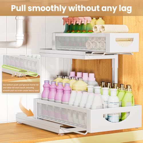 Under Sink Organizer for Kitchen and Bathroom Cabinets Pull Out Storage - Image 3