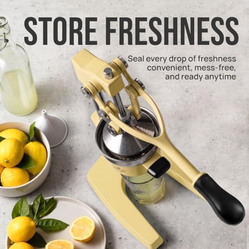 Zulay Kitchen Cast Iron Juicer, Orange Manual Juicer, Citrus Press, Lemon - Image 6