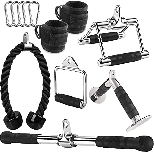 Cable Machine Attachment, LAT Pulldown Attachments, Home Gym Accessories, Triceps Pull Down Attachment by WNOEY