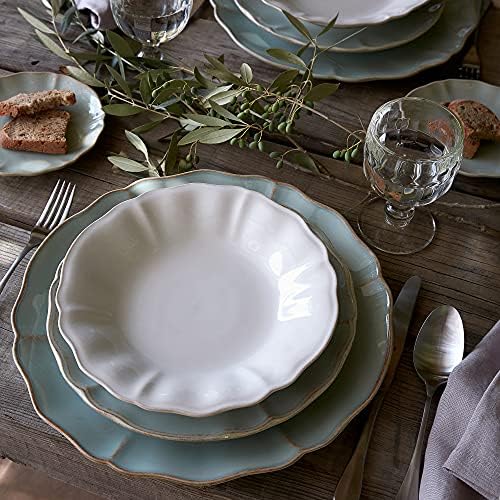 Costa Nova Ceramic Stoneware 13'' Charger Plate - Alentejo Collection, Turquoise | Microwave & Dishwasher Safe Dinnerware | Food Safe Glazing | Restaurant Quality Tableware - Image 4