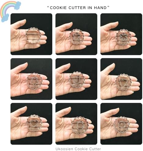 Christmas Linzer Cookie Cutter Set of 9 Biscuit Cutters Cookies Fruit Bread Cutter Jam Cookies for Children and Holidays - Image 5
