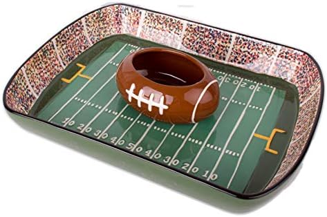 Football Stadium Chip And Dip Sports Serving Set by Unknown