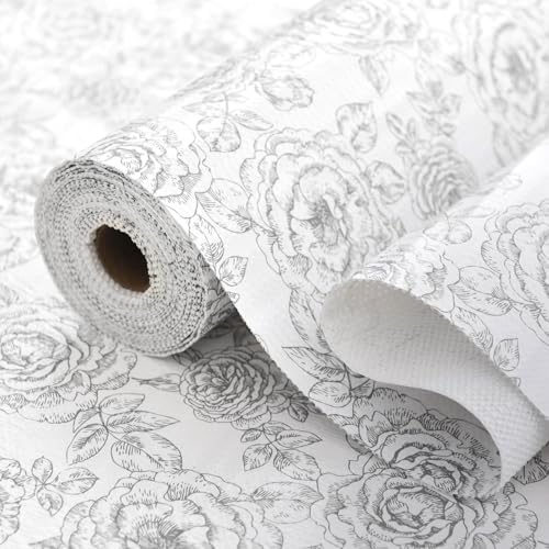 Floral Drawer and Shelf Liner for Kitchen Cabinet Non-Slip 11.8In x 20FT by Insigoo