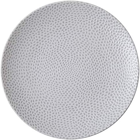 D&V 6 Piece Cobble TechnoCeram Dinnerware Plate Set, 8.25", Matte Grey by Unknown