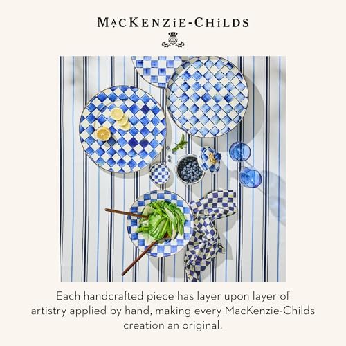MACKENZIE-CHILDS Enamel Serving Bowl, Serveware and Kitchen Decor, 40-Ounce Capacity, Blue-and-White Royal Check - Image 6