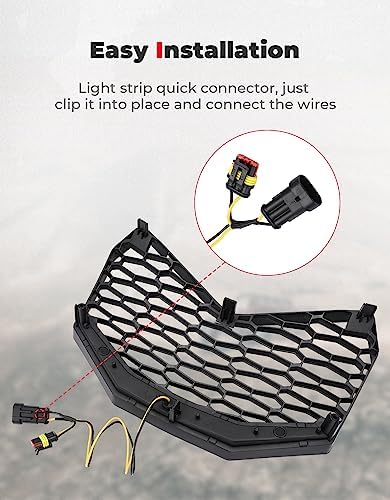 KEMIMOTO X3 Front Bumper Mesh Grill Compatible with Can-Am Maverick X3 - Image 5