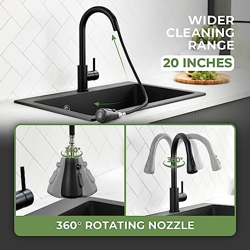 VFAUOSIT Touchless Kitchen Faucet with Pull Down Sprayer, Matte Black - Image 4