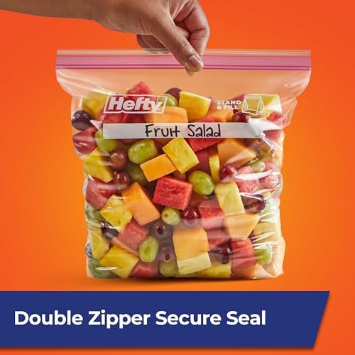 Hefty Press to Close Food Storage Bags, Gallon, 20ct (Pack of 12) - Image 2