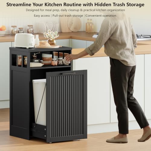 13 gallon Pull Out Trash Can Cabinet for Kitchen- Hidden Garbage Storage - Image 6