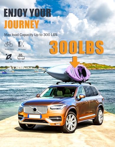 KINGGERI 300lbs Roof Rack Cross Bars for Volvo XC90 XC-90 2016-2026 - Image 3