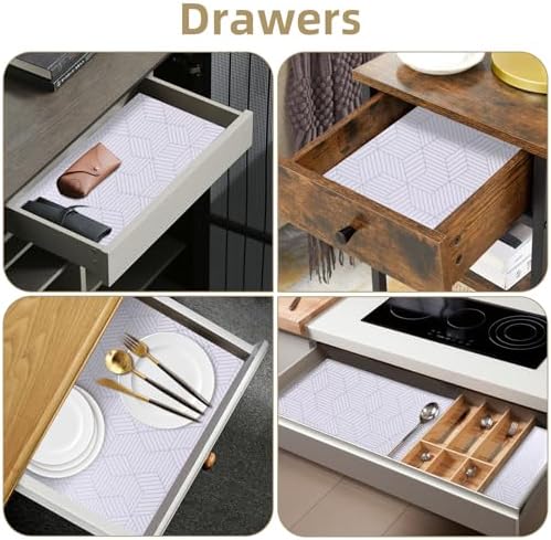 Shelf Liners for Kitchen Cabinets Non Adhesive Shelf Liner Paper Non-Slip - Image 5